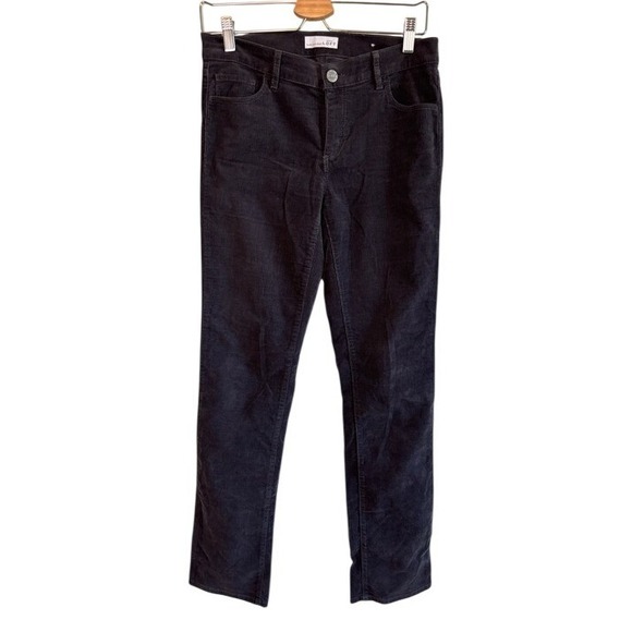 LOFT Pants - LOFT Modern Straight Corduroy Pants Charcoal‎ Gray Stretch 4 27 NWOT Consign